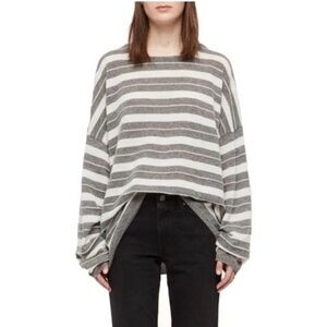 All Saints Women’s Cassia Jumper Oversized Wool Sweater Top Medium